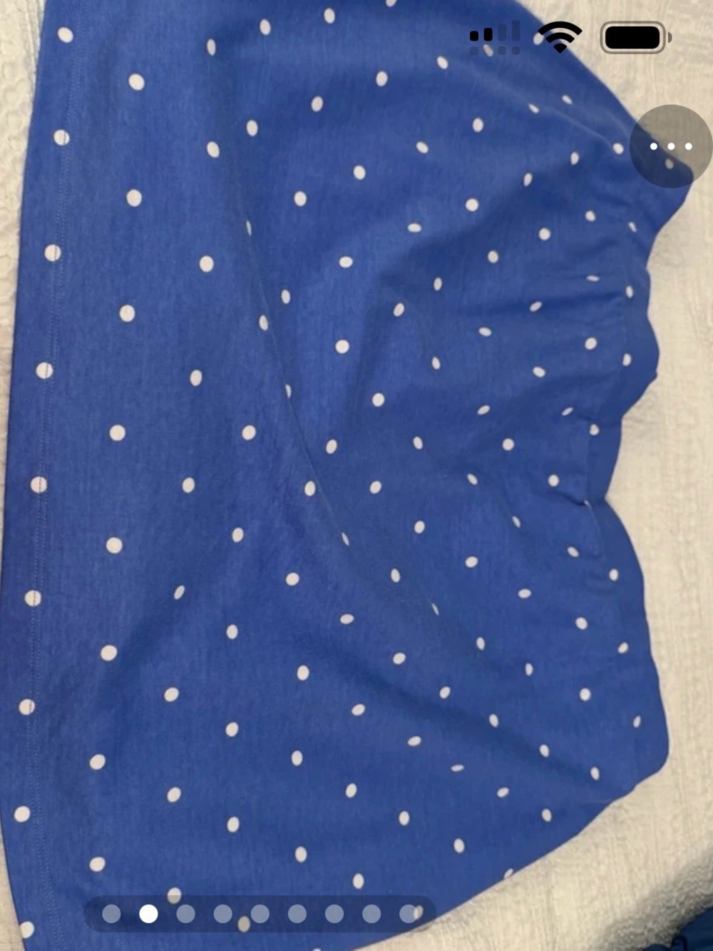 Kim Rogers Light Blue Ribbed Tank Top with Navy Accent